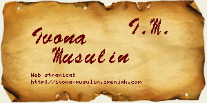 Ivona Musulin vizit kartica